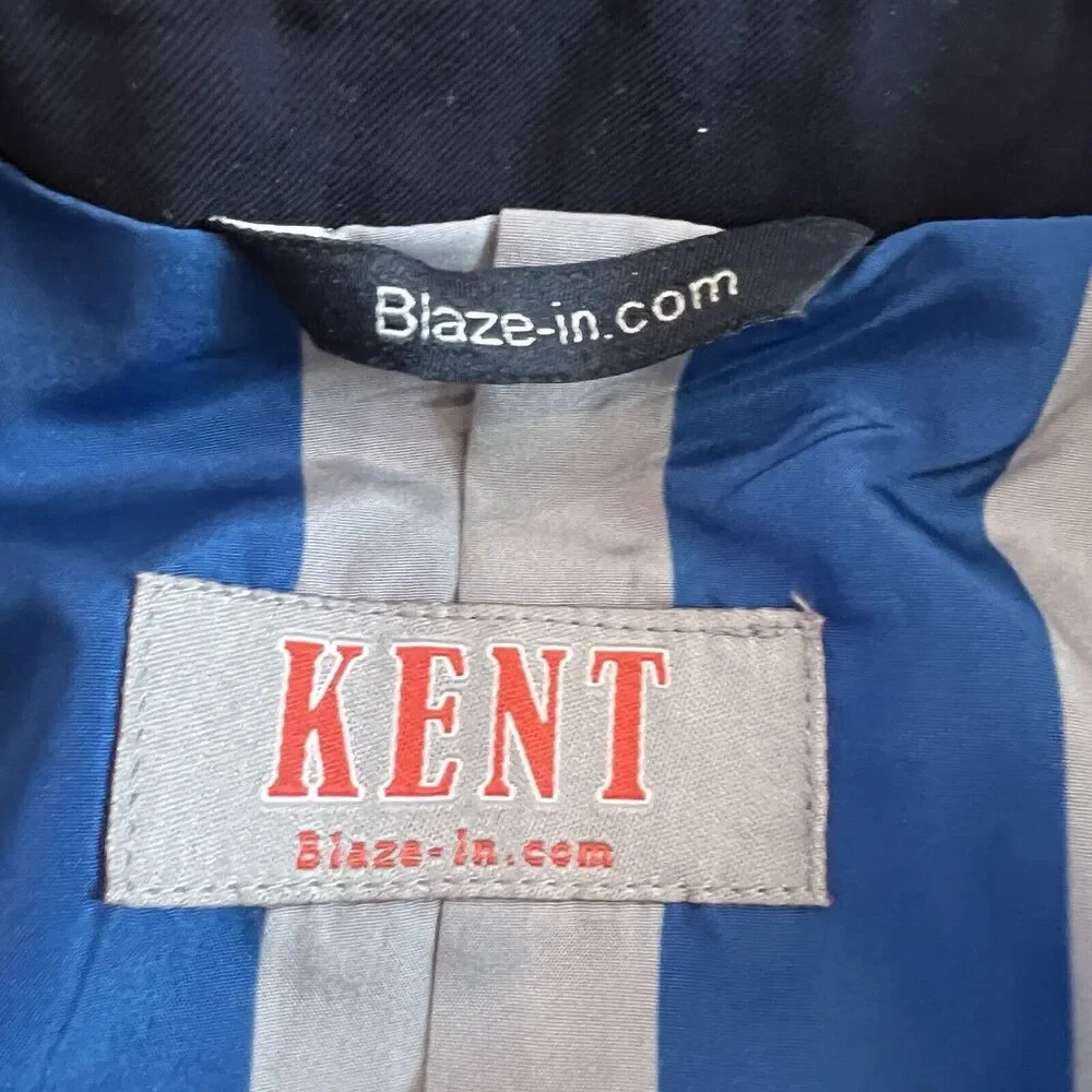Blaze-In Men’s Size 36S‎ Blazer Preppy Solid Funky Striped Lining Navy Jacket